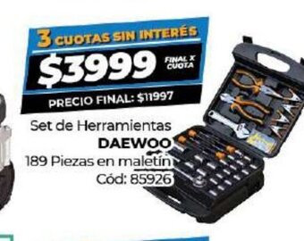 Diarco Set de Herramientas Daewoo oferta