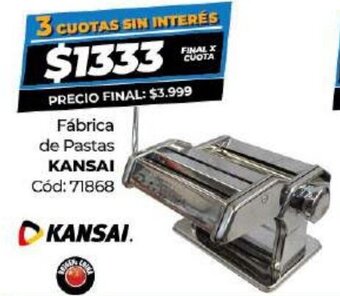 Diarco Fábrica de Pastas Kansai oferta