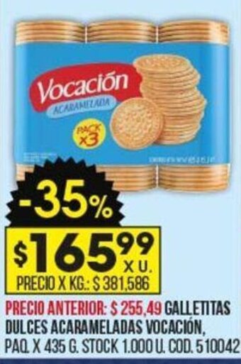 Coto Galletitas Dulces Acarameladas Vocación oferta