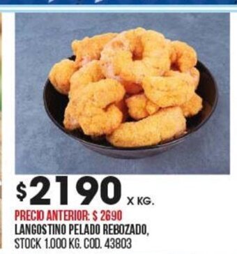 Coto Langostino Pelado Rebozado oferta