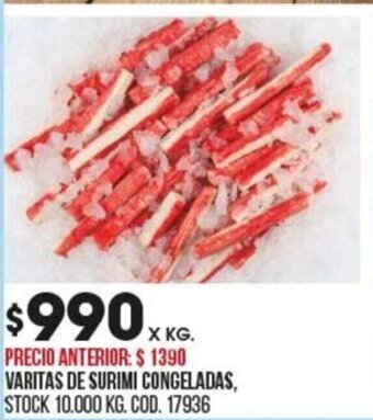 Coto Varitas De Surimi Congeladas oferta