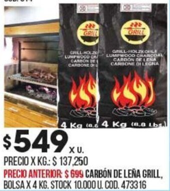 Coto Carbón De Leña Grill oferta