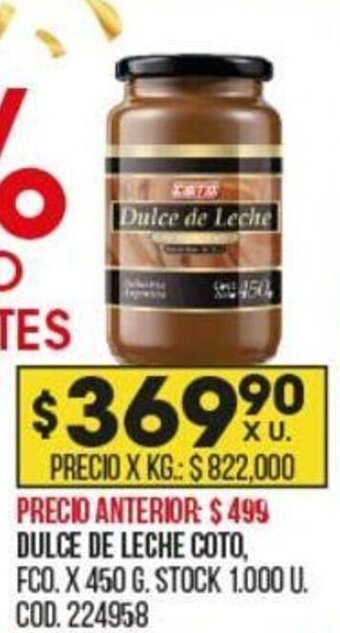 Coto Dulce de Leche Coto oferta