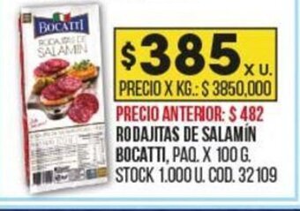 Coto Rodajitas de Salamin Bocatti oferta