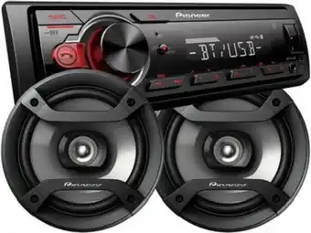 Frávega Combo pioneer estéreo bluetooth + 2 parlantes 6 pulgadas oferta