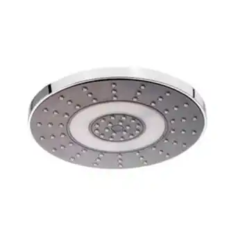 Griferia flor de ducha redonda con led 20 cm abs dantes