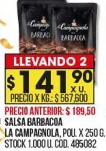 Coto Salsa Barbacoa La Campagnola oferta