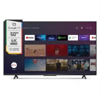 Smart tv 50" 4k uhd hitachi cdh-le504ksmart24 google tv