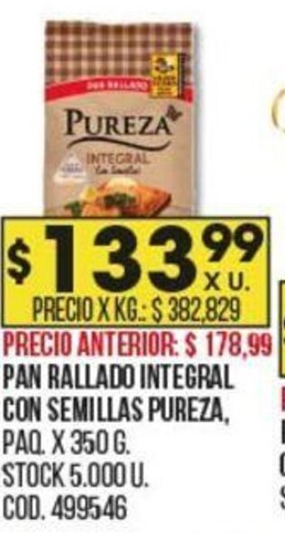 Coto Pan Rallado Integral Con Semillas Pureza oferta