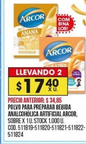 Coto Polvo Para Preparar Bebida Analcohólica Artificial Arcor oferta