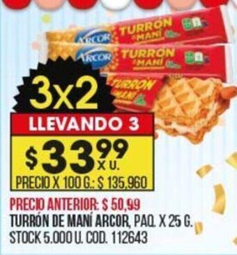 Coto Turrón De Maní Arcor oferta