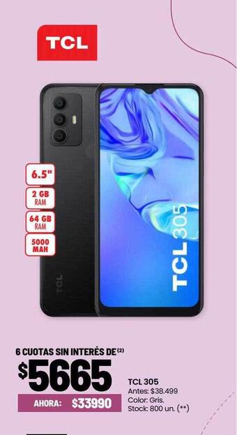 Changomas Tcl 305 oferta