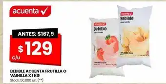 Changomas Bebible acuenta frutilla o vainilla oferta