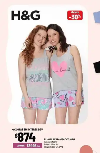 Changomas Pijamas estampados h&g oferta