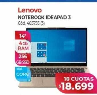 Naldo Lombardi Lenovo notebook ideapad 3 oferta