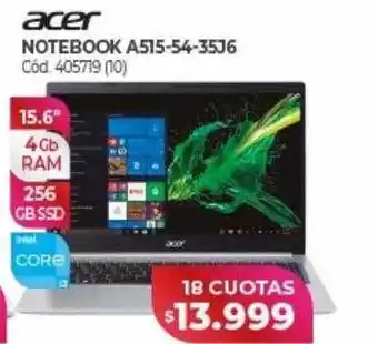Naldo Lombardi Acer notebook a515-54-35j6 oferta