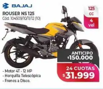 Naldo Lombardi Rouser ns 125 bajaj oferta