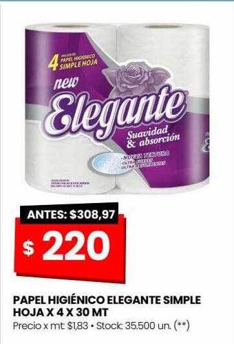 Changomas Papel higiénico elegante simple hoja oferta