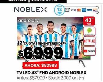 Changomas Tv led 43 oferta