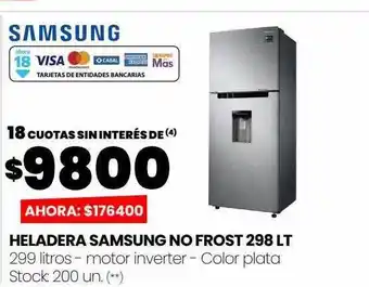 Changomas Heladera samsung no frost 298 lt oferta