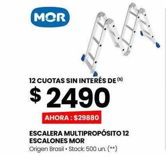 Changomas Escalera multipropósito 12 escalones mor oferta
