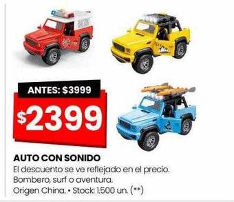 Changomas Auto con sonido oferta