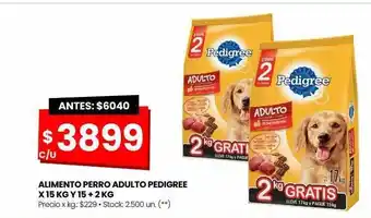 Changomas Alimento perro adulto pedigree oferta