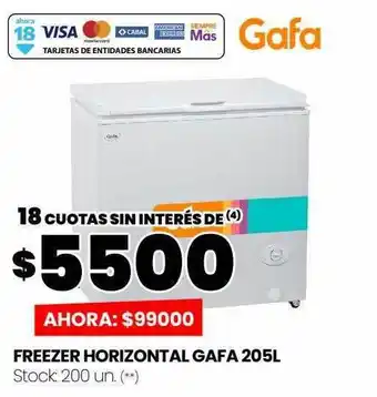 Changomas Freezer horizontal gafa 205l oferta