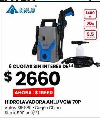 Changomas Hidrolavadora anlu vcw 70p oferta