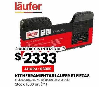 Changomas Kit herramientas laufer 51 piezas oferta