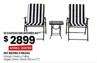 Changomas Set bistro 3 piezas oferta