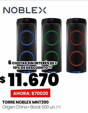Changomas Torre noblex mnt390 oferta