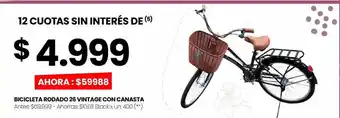 Changomas Bicicleta rodado 26 vintage con canasta oferta