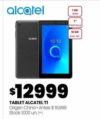 Changomas Tablet alcatel t1 oferta