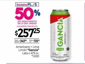 La Anonima Americano + lima limón oferta