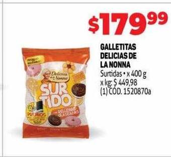 Makro Galletitas delicias de la nonna oferta