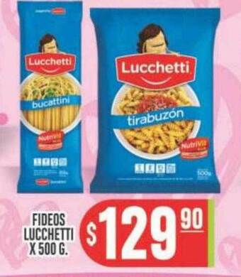 Supermercados Caracol Fideos lucchetti x 500 g oferta