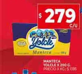 Supermercados DIA Manteca yolcle x 200 g oferta