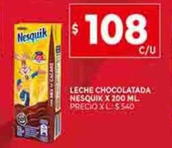 Supermercados DIA Leche chocolatada nesquik x 200 ml oferta