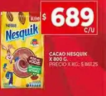 Supermercados DIA Cacao nesquik x 800 g oferta