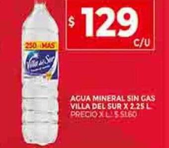Supermercados DIA Agua mineral sin gas villa del sur x 2.25l oferta