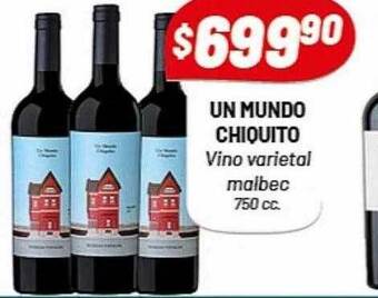 Almacor Un mundo chiquito vino varietal malbec 750 cc oferta