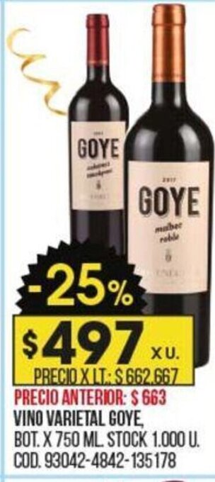 Coto Vino Varietal Goye oferta