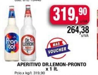 Maxiconsumo Aperitivo Dr.Lemon-Pronto x 1lt oferta