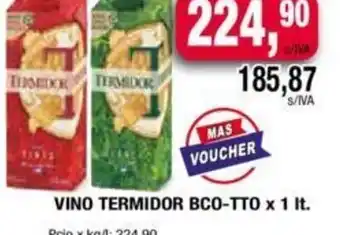 Maxiconsumo Vino Termidor Bco-Tto x 1lt oferta