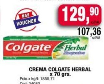 Maxiconsumo Crema Colgate Herbal x 70grs oferta