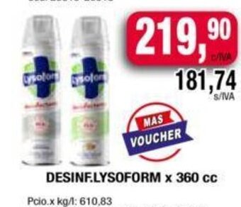 Maxiconsumo Desinf. Lysoform x 360cc oferta