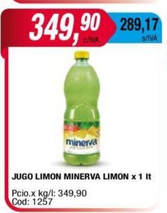 Maxiconsumo Jugo Limon Minerva Limon x 1 lt oferta