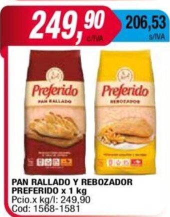 Maxiconsumo Pan Rallado y Rebozador Preferido x 1 kg oferta