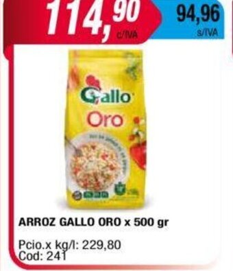 Maxiconsumo Arroz Gallo Oro x 500gr oferta